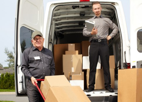Residents preparing large items for council collection in North London